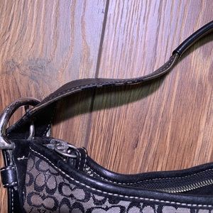 Coach signature monogram hobo shoulder bag
